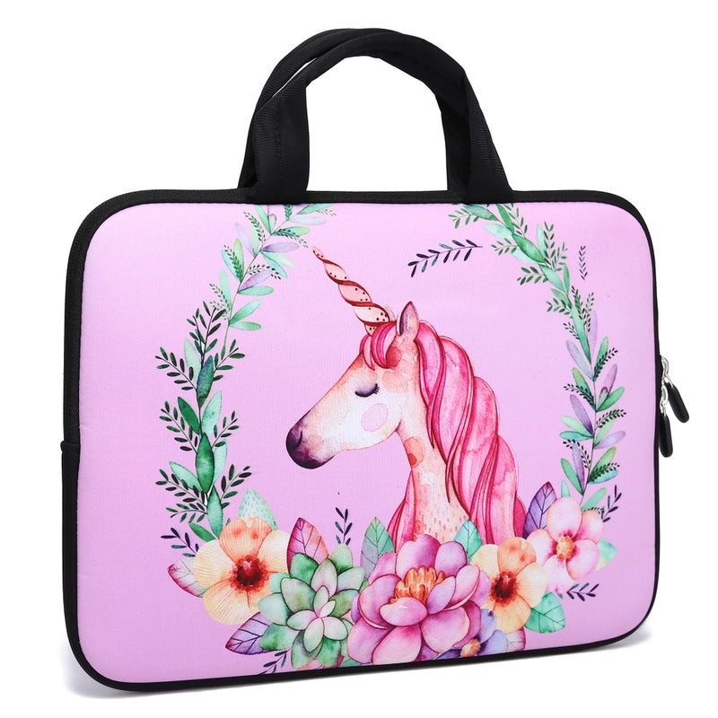 RUYIDAY 11 11.6 12 12.1 12.5 inch Laptop Carrying Bag Chromebook Case Notebook Ultrabook Bag Tablet Cover Neoprene Sleeve Fit Apple MacBook Air Samsung Acer HP DELL Lenovo Asus(Cute Unicorn) - Image 2